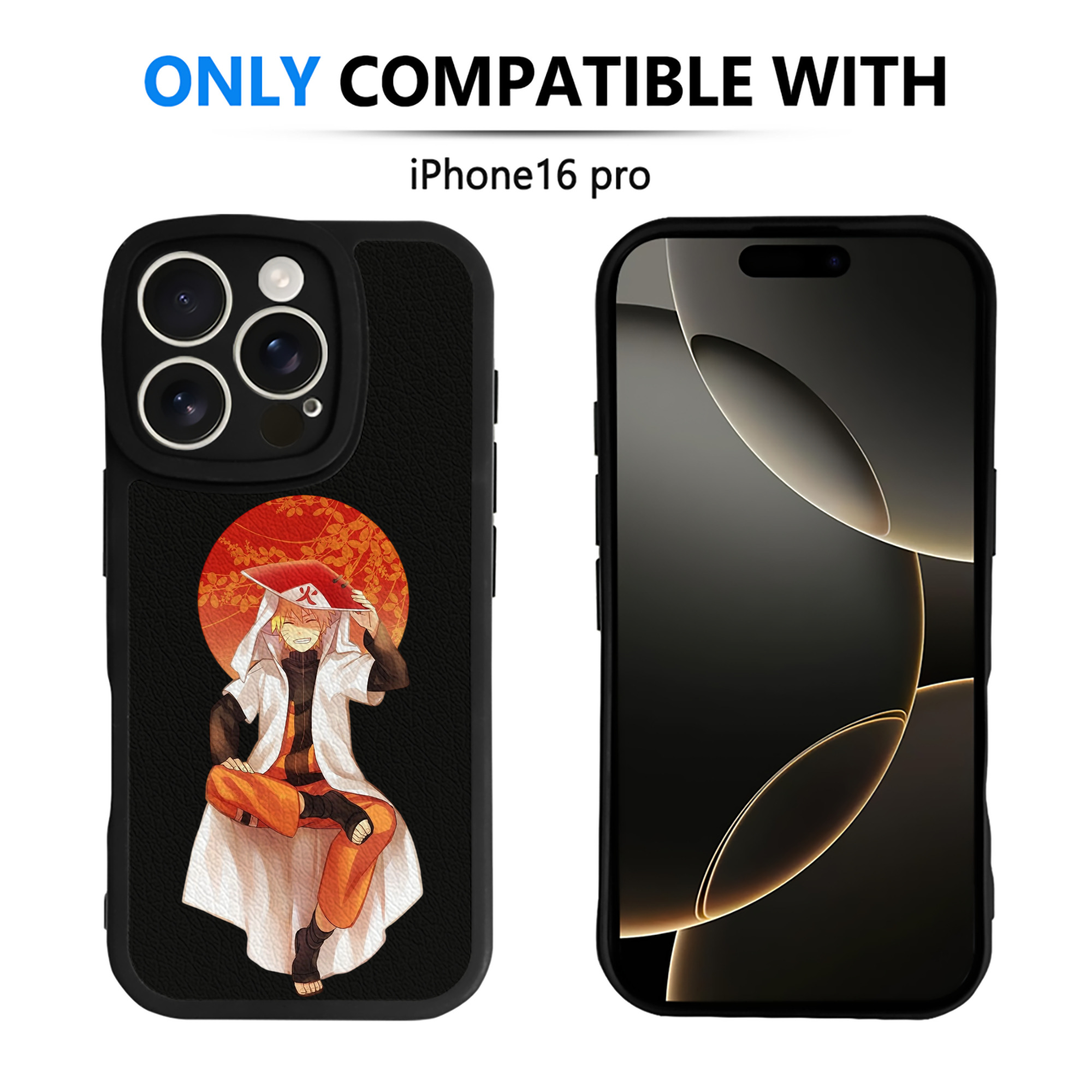 （画像用） NARUTO -ナルト- うずまき ナルト Uzumaki Naruto 【iPhone 16シリーズ対応】シリコンスマホケース（レザー調） 材質：シリコン